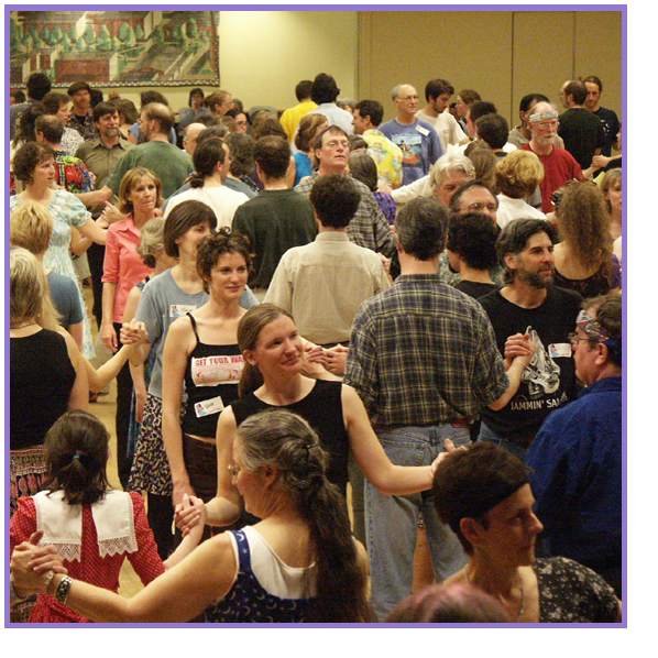 photo of contra dancers by Mick Doherty
