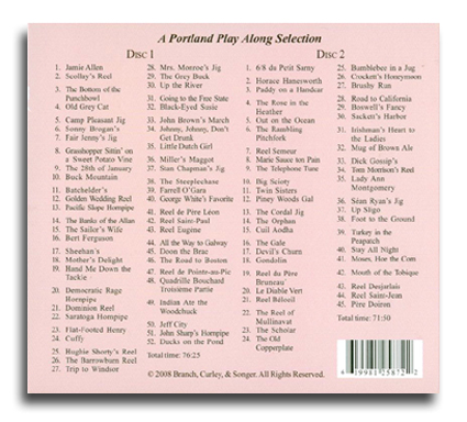 back cover of CD: A Portland Play Along Selection